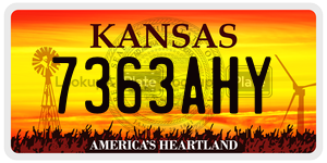 7363AHY  license plate in KS