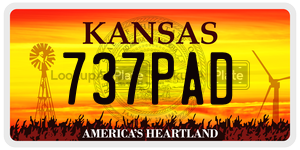 737PAD license plate in Kansas