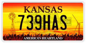 739HAS  license plate in KS