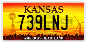 739LNJ  license plate in KS