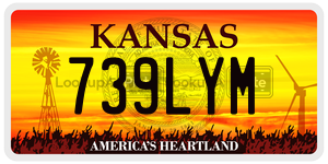739LYM  license plate in KS