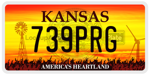 739PRG  license plate in KS