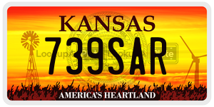 739SAR  license plate in KS