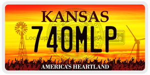 740MLP  license plate in KS
