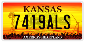 7419ALS  license plate in KS