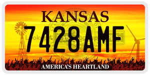 7428AMF  license plate in KS
