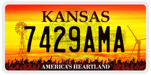7429AMA  license plate in KS