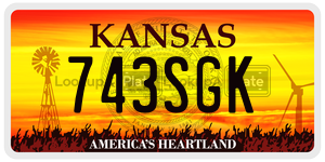 743SGK  license plate in KS