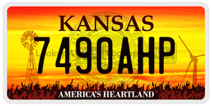 7490AHP  license plate in KS