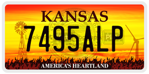 7495ALP  license plate in KS