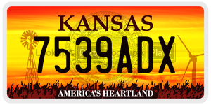 7539ADX  license plate in KS