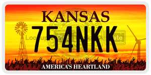754NKK  license plate in KS