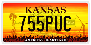 755PUC  license plate in KS