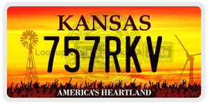757RKV  license plate in KS