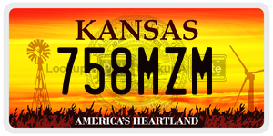 758MZM  license plate in KS