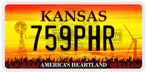 759PHR  license plate in KS