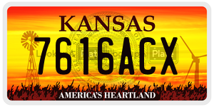 7616ACX license plate in Kansas