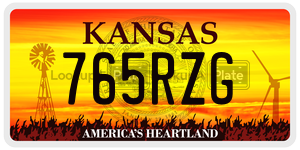 765RZG  license plate in KS