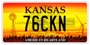 76CKN  license plate in KS