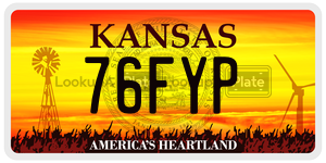 76FYP  license plate in KS