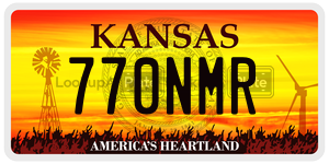 770NMR  license plate in KS