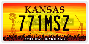 771MSZ  license plate in KS
