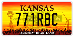 771RBC  license plate in KS