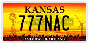777NAC  license plate in KS
