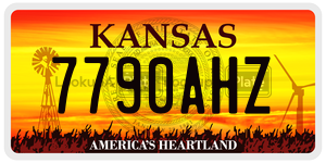 7790AHZ  license plate in KS
