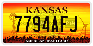 7794AFJ  license plate in KS
