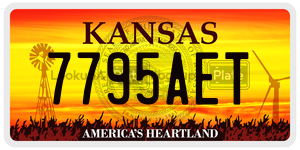 7795AET  license plate in KS