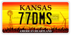 77DMS  license plate in KS