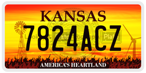 7824ACZ  license plate in KS