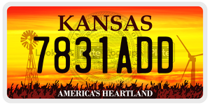 7831ADD  license plate in KS