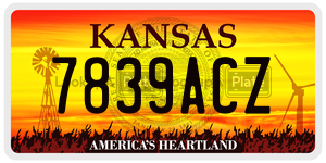 7839ACZ license plate in Kansas