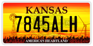 7845ALH  license plate in KS