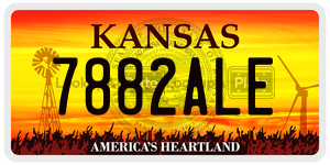 7882ALE  license plate in KS