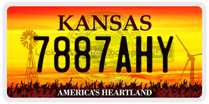 7887AHY  license plate in KS