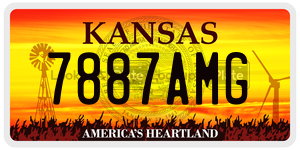 7887AMG  license plate in KS