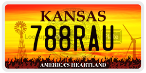 788RAU  license plate in KS
