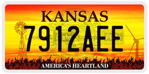 7912AEE  license plate in KS