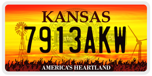 7913AKW  license plate in KS