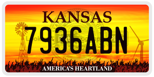 7936ABN  license plate in KS