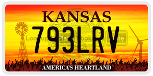 793LRV  license plate in KS