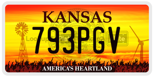 793PGV  license plate in KS