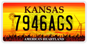 7946AGS  license plate in KS