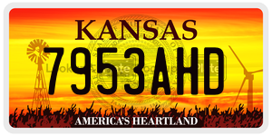 7953AHD  license plate in KS