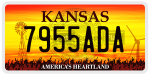 7955ADA  license plate in KS