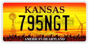 795NGT  license plate in KS