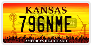 796NME  license plate in KS
